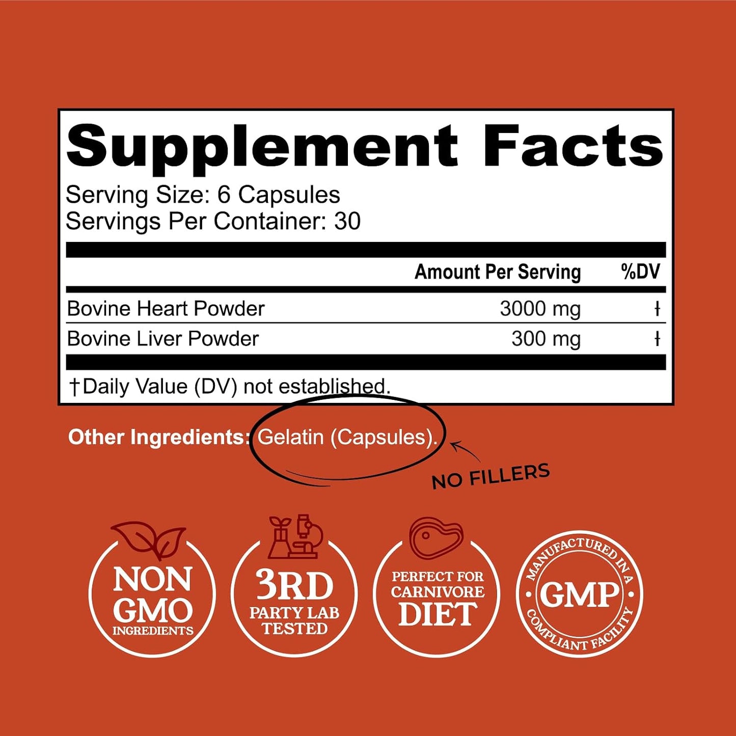 Beef Organ Complex + Organic Beef Liver + Grass Fed Heart & Liver Supplements - Organic Nutrient Dense Superfood for Overall Energy, Health, & Wellness - No Fillers, Freeze Dried Supplements