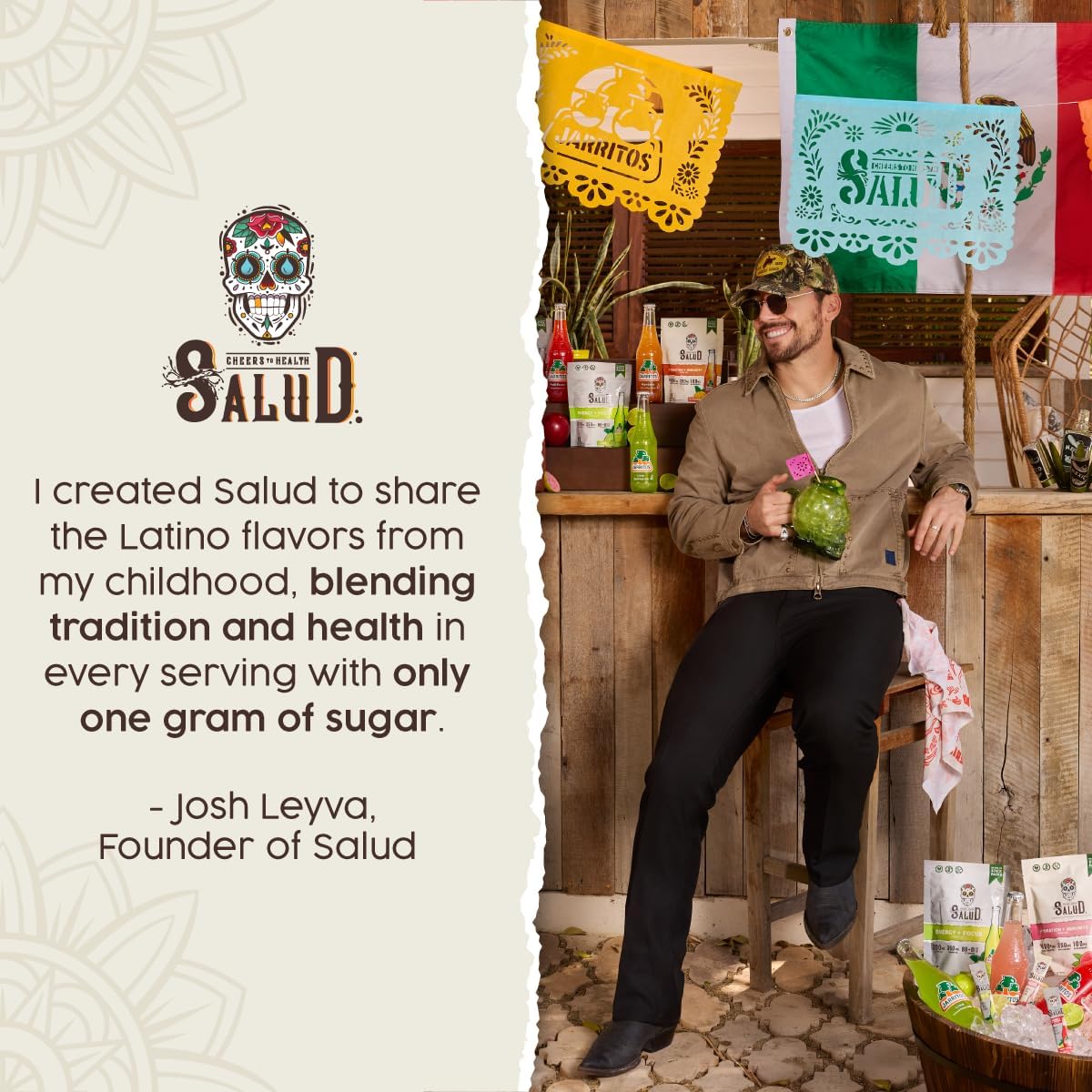 Salud x Jarritos 4-Pack | 2-in-1 Hydration + Immunity (Guava & Mandarin) & Energy + Focus (Fruit Punch & Lime) – 15 Servings Each, Agua Fresca Drink Mix, Non-GMO, Gluten Free, Vegan, Low Calorie, 1g o