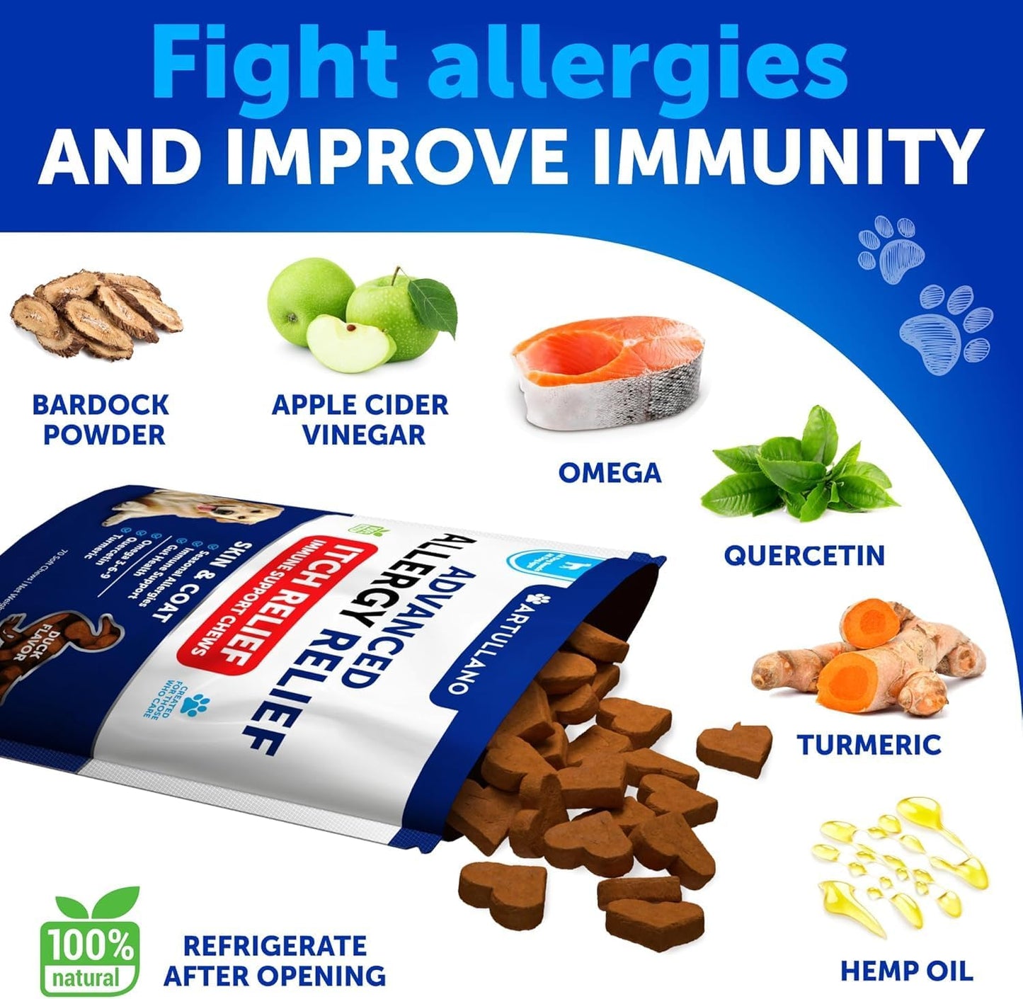 20 in 1 Dog Multivitamin + Allergy Relief Chews Bundle - Vitamins for Hip & Joint Support, Immunity, Mobility - Omega 3 for Skin & Coat, Anti-Itch, Hot Spots Treatment, Seasonal Allergy