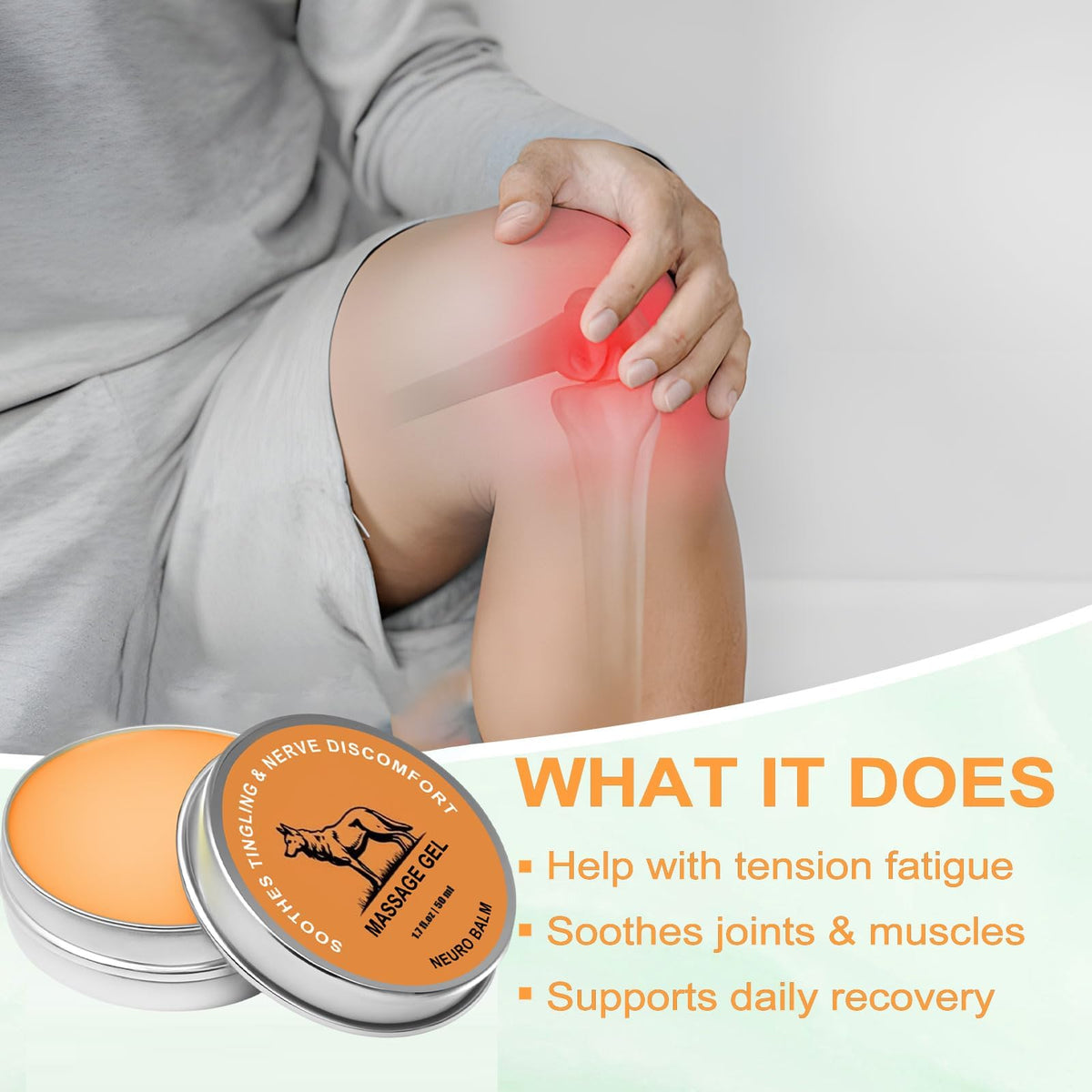 Nerve Relief Balm | Magnesium Neuro Balm for Neuropathy, Natural Joint Care Soothing Massage Cream, Arnica Oil, Camphor Blue, Chamomile Extract 50ml (2) DFTLUUEBuy Supplements Australia