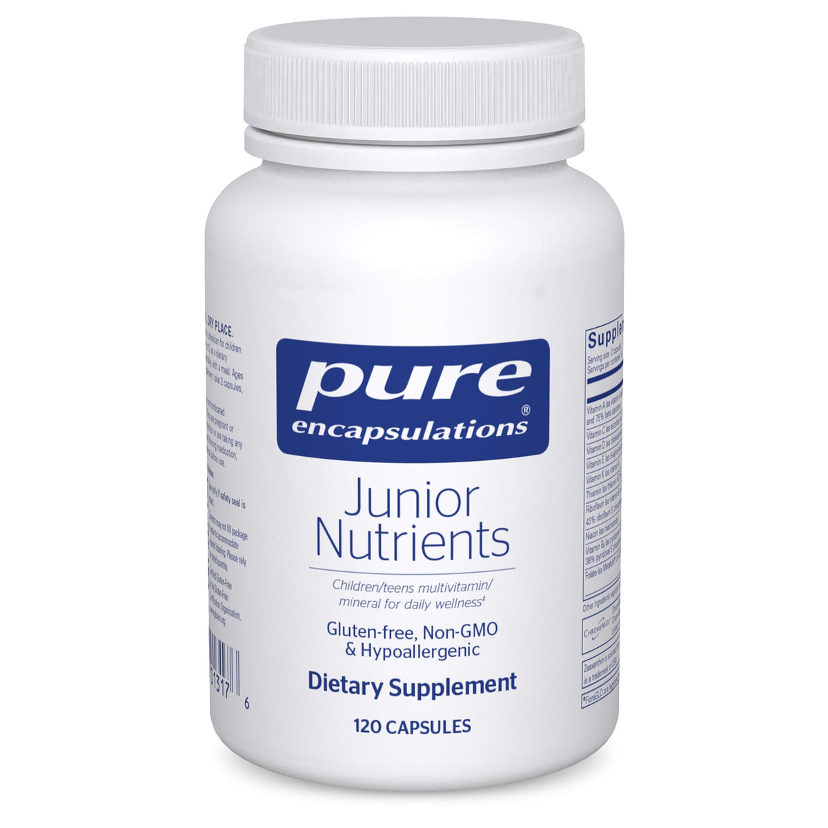 Pure Encapsulations Junior Nutrients - Kids & Teens Multivitamin - Without Iron - with Calcium, Vitamin D3 & Vitamin C - Non-GMO & Vegetarian - 120 Capsules Pure EncapsulationsBuy Supplements Australia