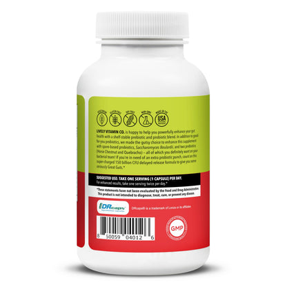 LIVELY VITAMIN CO. Great Guts Probiotic - 25 Billion CFU Probiotic - Balance Gut Microbiome, GI Tract, Inflammation, Indigestion, Reflux, Upset Stomach, & Diarrhea - 90 Caps LIVELY VITAMIN CO buy supplements Au