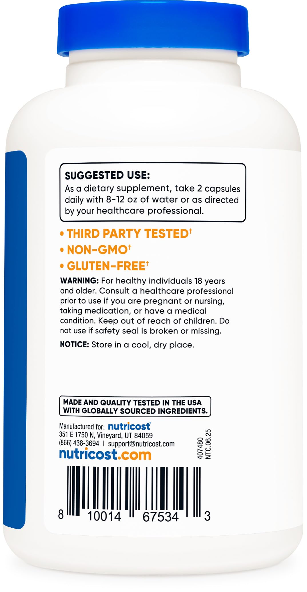 Nutricost Alpha Lipoic Acid 600mg Per Serving, 240 Capsules | Gluten Free, Vegetarian Capsules, Soy Free & GMO-Free