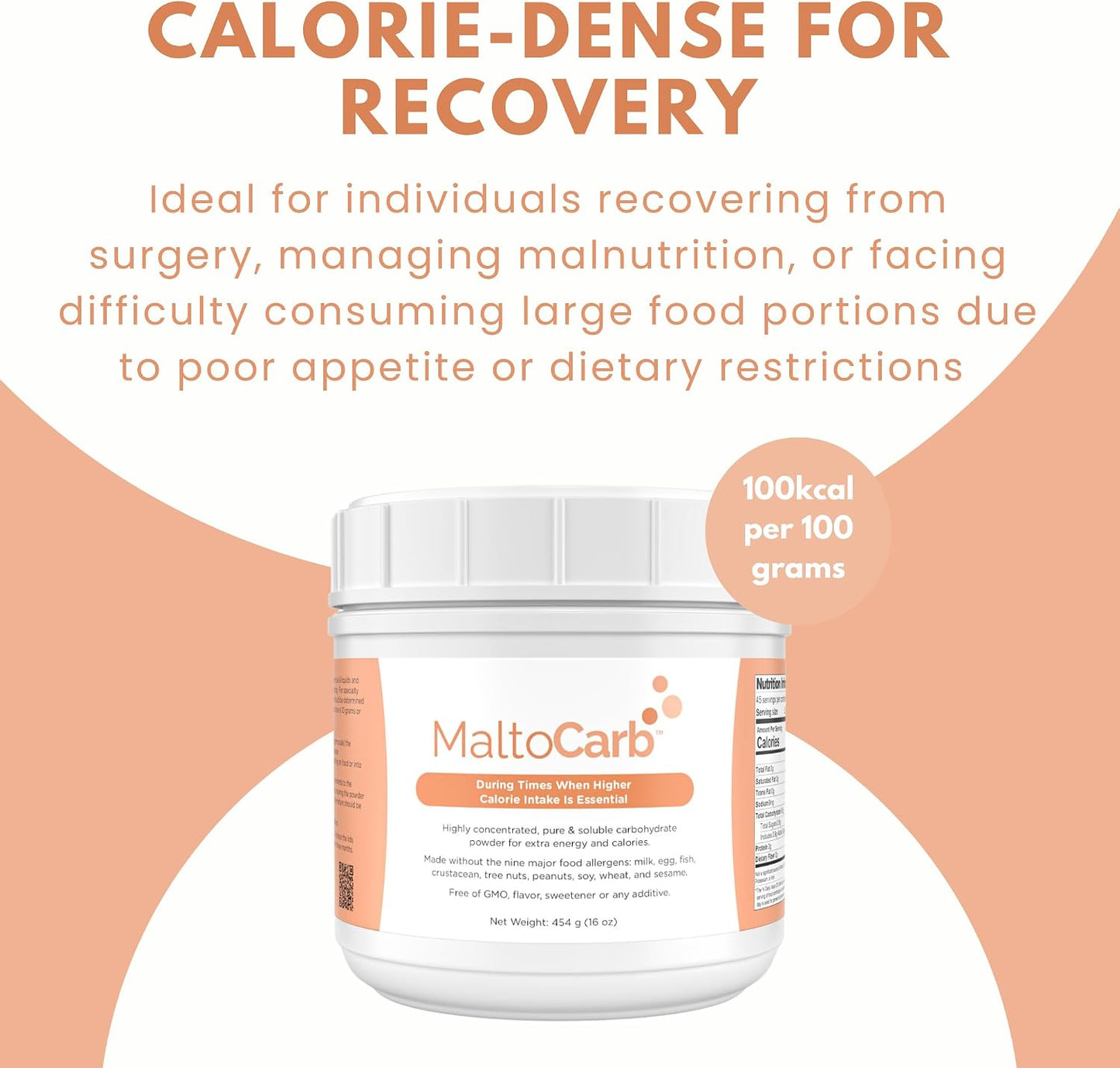 MaltoCarb Maltodextrin Powder, 454g | Carbohydrate Powder, Sustained Energy, Fast-Absorbing, Gluten-Free, Plant-Based