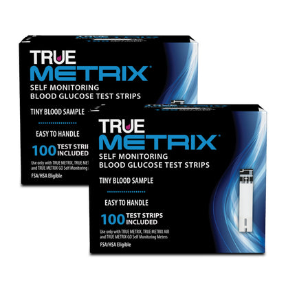 TRUE METRIX Self Monitoring Blood Glucose Test Strips, 100 Count | Blood Glucose Test Strips Compatible with TRUE METRIX Family of Self Monitoring Blood Glucose Meters, Value Pack