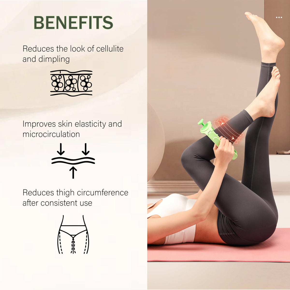 Osmibe Cellulite Manual Massager - Lymphatic Drainage Massager with Detachable Handles - Reduce Cellulite and Stretch Marks on Legs and Body Osmibe buy supplements Au