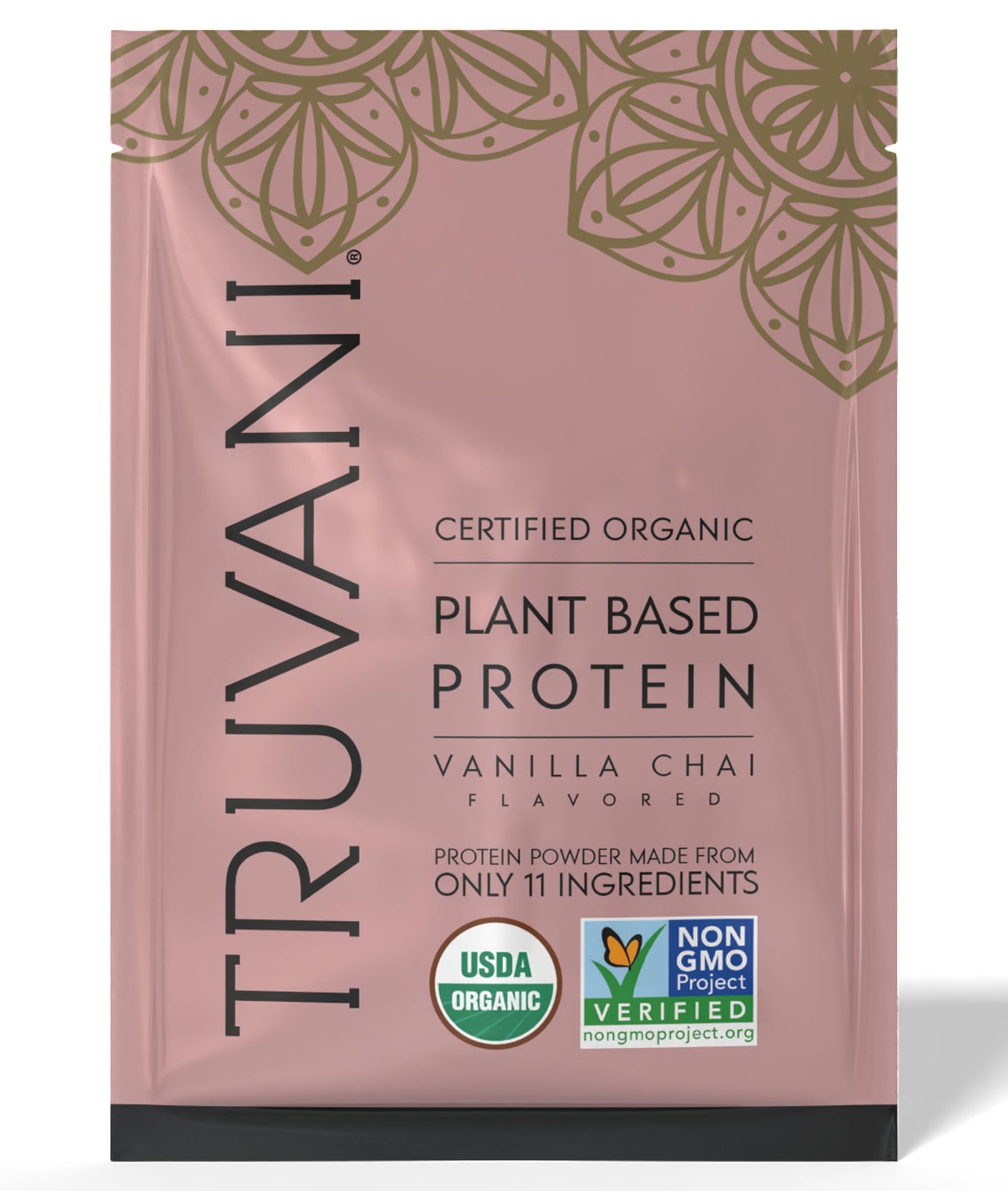 Truvani Organic Plant Based Protein Powder | Vanilla | 1 Serving | Vegan | 20g Pea Protein | Keto | Gluten & Dairy Free | Low Carb | No Added Sugar