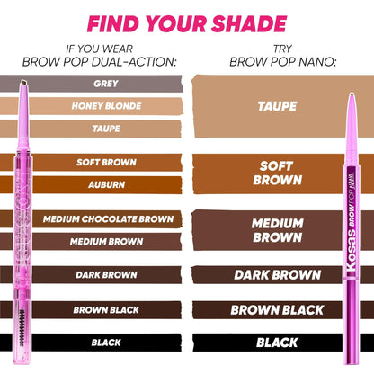 Kosas Brow Pop Eyebrow Pencil – Brow Pencil with Spoolie, Medium Brown Kosas buy supplements Au