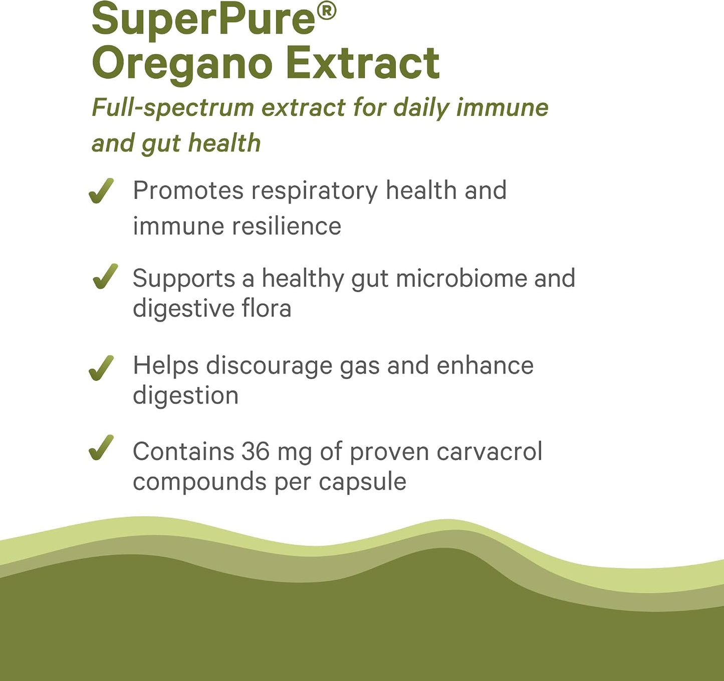 PURE SYNERGY SuperPure Oregano Extract | Oregano Oil Extract Capsules | Organic Oil and Leaf Supplement | for Immune, Digestive, and Respiratory Health (60 Capsules)