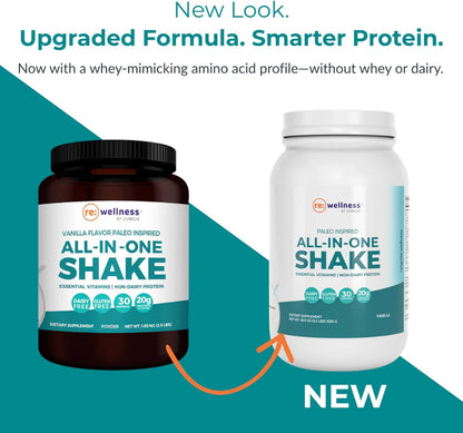 Reignite Wellness by JJ Virgin Vanilla Paleo-Inspired All-in-One Shake and Extra Fiber Powder Supplement