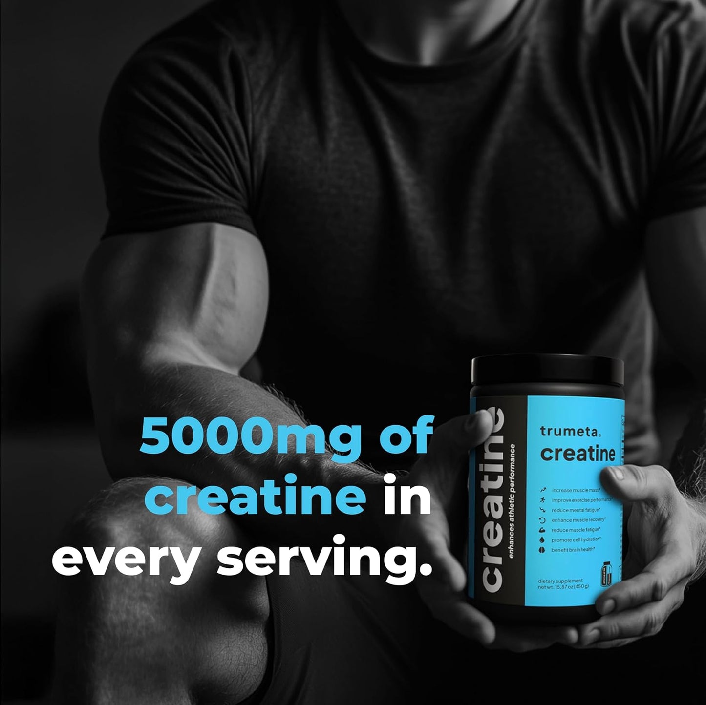 Pure Creapure® Creatine Monohydrate Powder, Unflavored, Micronized | Maximize Muscle Growth, Strength & Recovery, Raw Creatina Monohidratada Supplement. 90 Days Supply