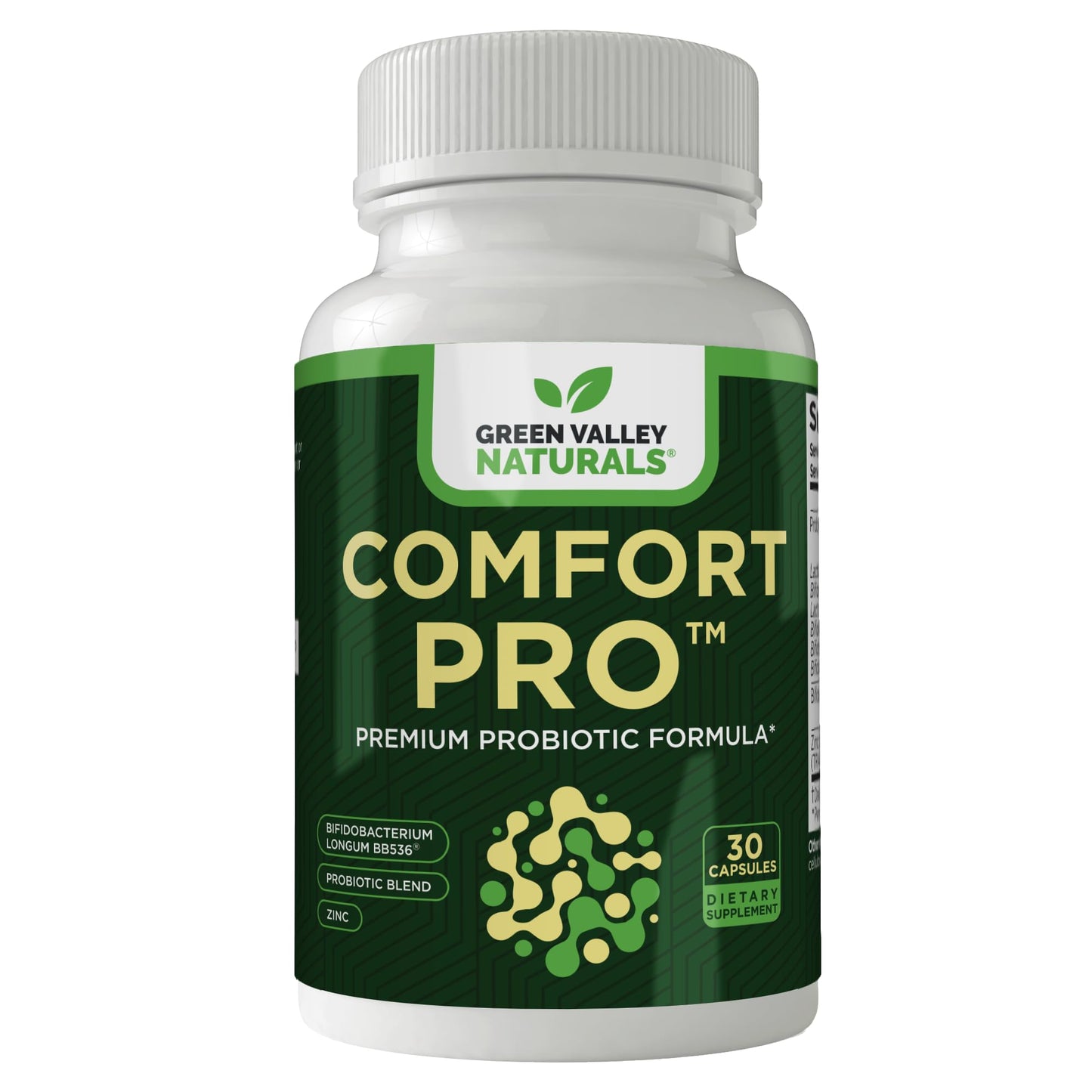 ComfortPro™ Daily Probiotics for Digestive Health | Constipation Relief & Bloating Support for Women & Men | Gut Cleanse with Zinc | Helps Reduce Gas & Promotes Digestive Regularity | Valley Formula GREEN VALLEY NATURALS buy supplements Au