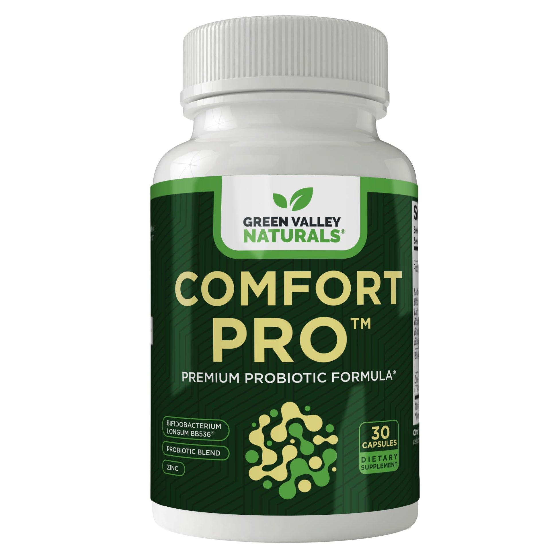 ComfortPro™ Daily Probiotics for Digestive Health | Constipation Relief & Bloating Support for Women & Men | Gut Cleanse with Zinc | Helps Reduce Gas & Promotes Digestive Regularity | Valley Formula GREEN VALLEY NATURALS buy supplements Au