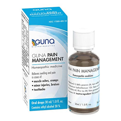 Guna Pain Management Relieves Muscle Pain, Muscle Soreness, Joint Pain, Swelling from Injuries & Bruises - 1 Ounce GUNABuy Supplements Australia