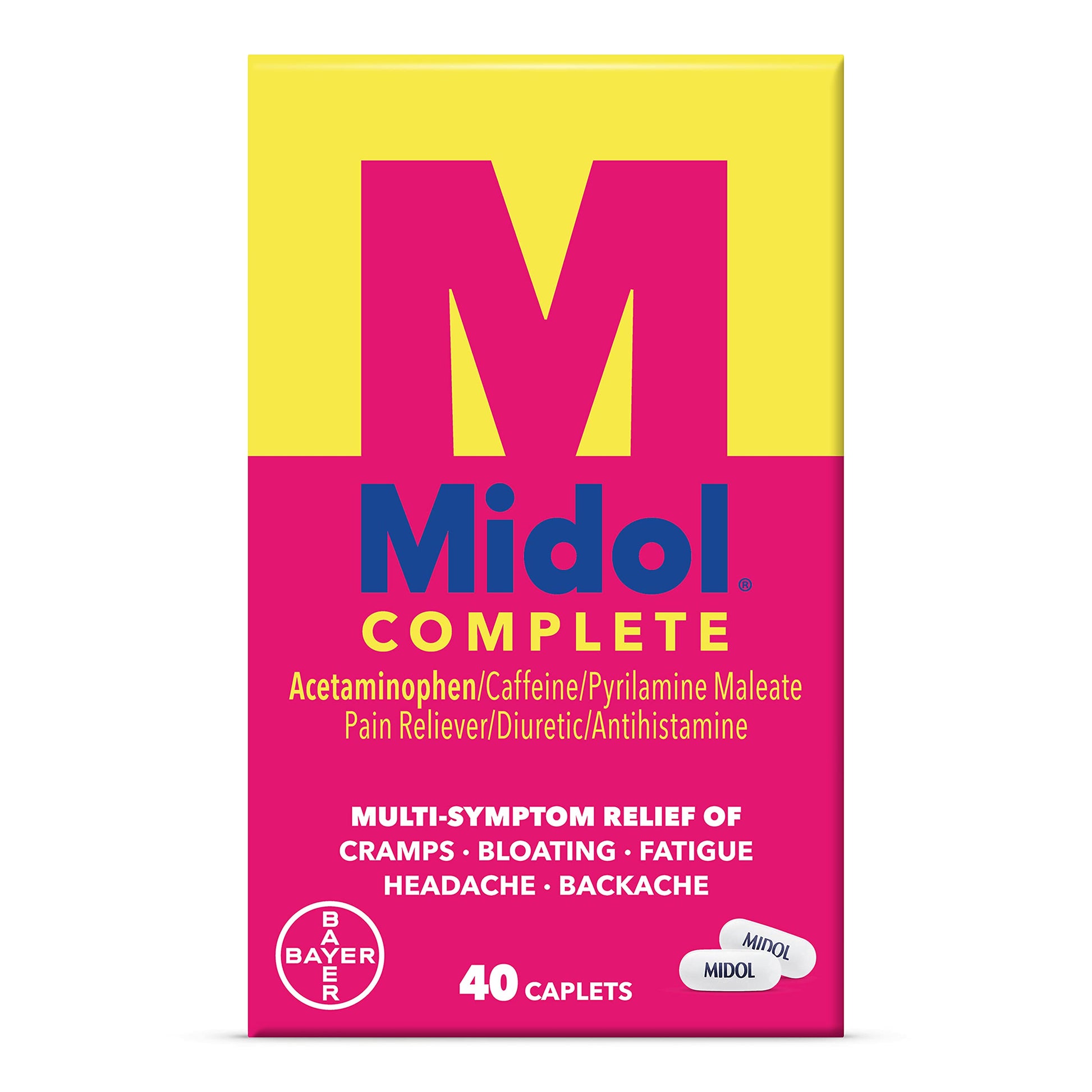 Midol Complete Menstrual Pain Relief Caplets, 40 Count - Provides Cramp, Headache, and Bloating Relief Midol buy supplements Au
