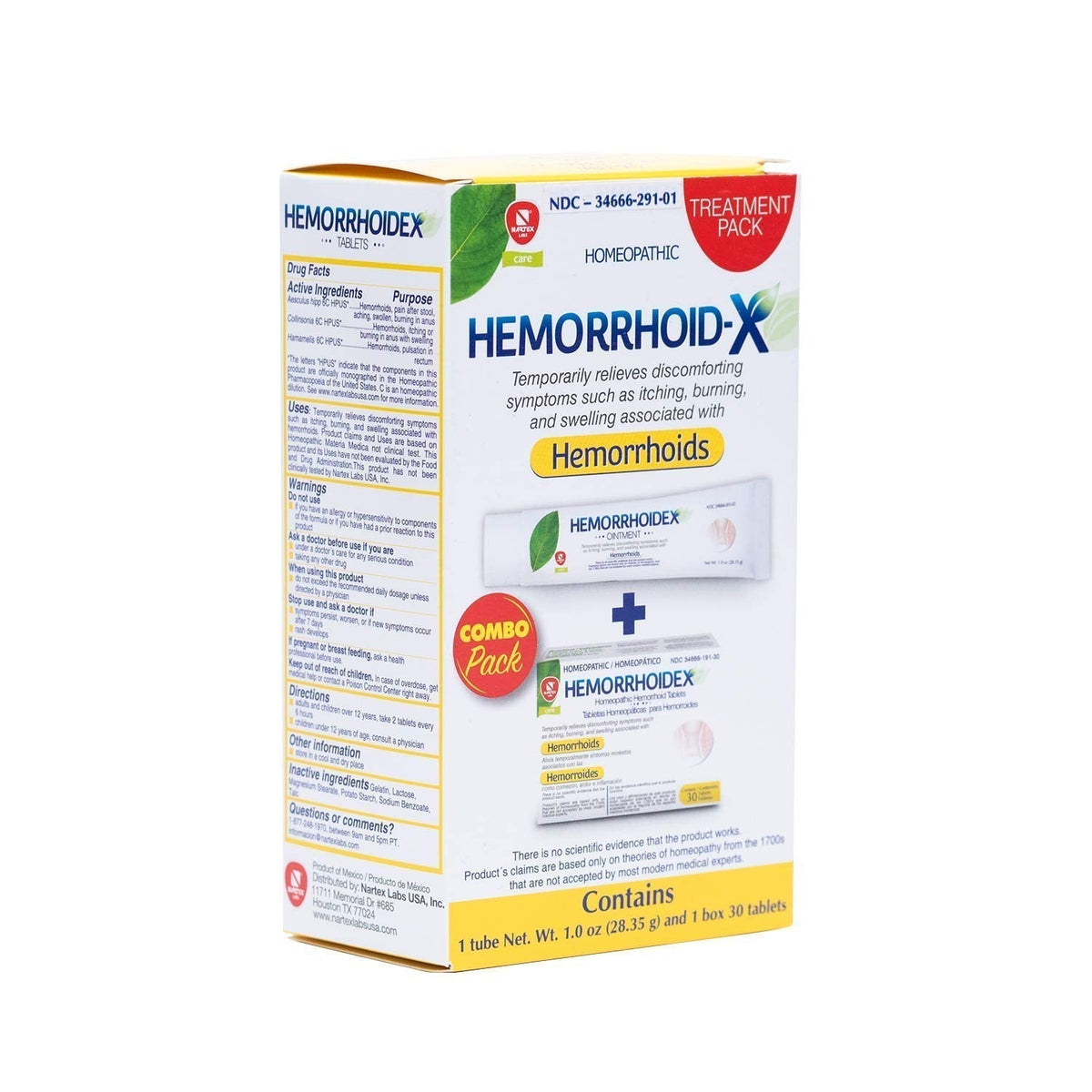 Nartex Hemorrhoid X Treatment Combo Pack 1 Tube & 30 Tablets NARTEX LABSBuy Supplements Australia