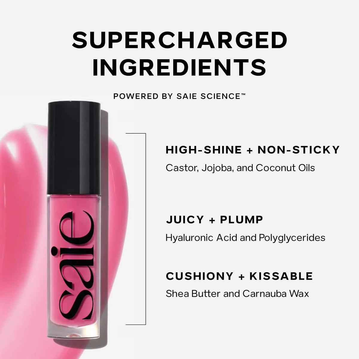 Saie Dewy Glow Duo - Dew Liquid Blush - (.40 oz, Hottie), Glossybounce Lip Gloss-Oil Hybrid (.17 oz, Splash) - Hydrating, Vegan Makeup for Radiant Cheeks & Lips SaieBuy Supplements Australia
