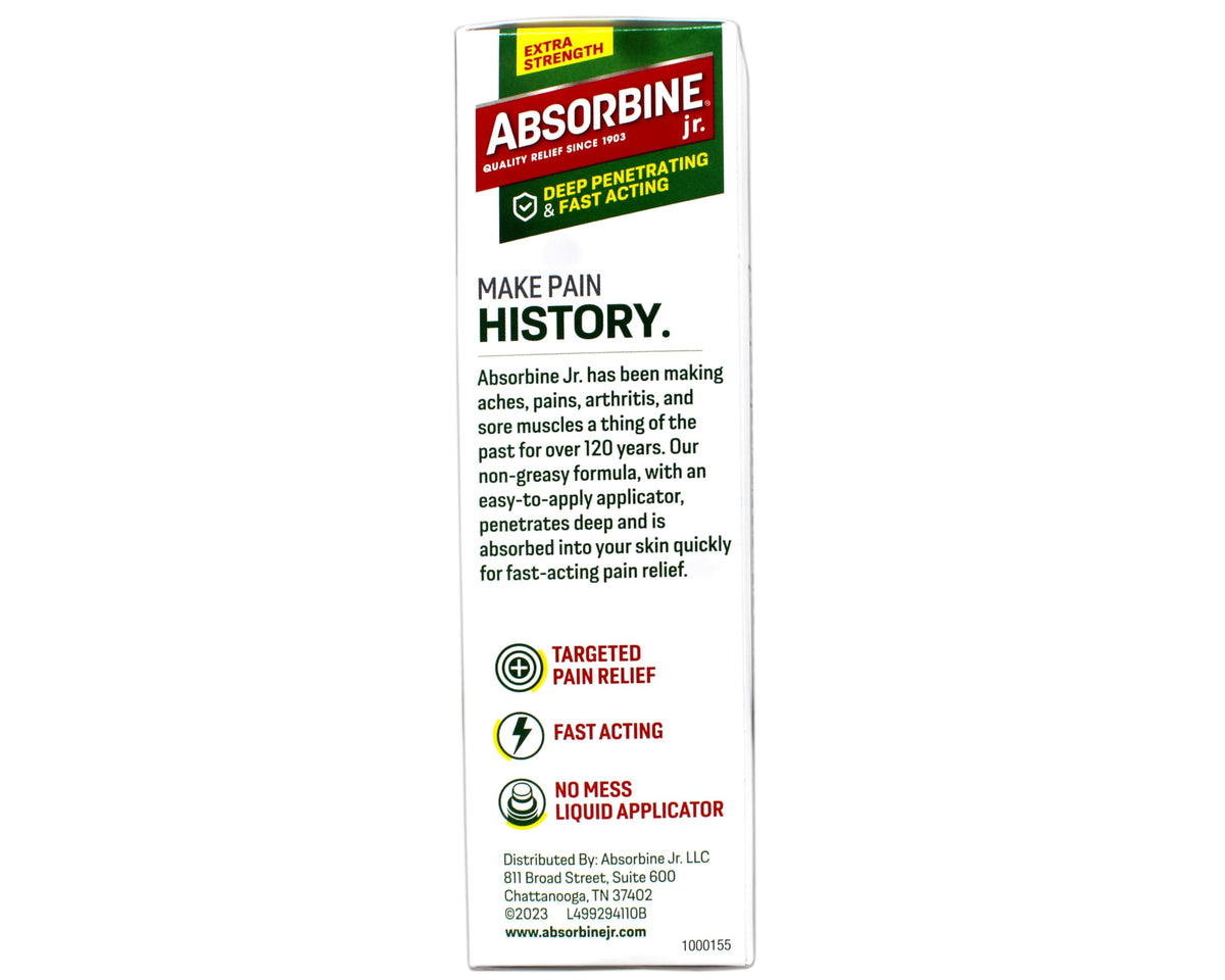 ABSORBINE JR. Extra Strength Pain Relieving Liquid, for Muscle, Joints, Arthritis Pain, with No-Mess Applicator, 4 Oz (Pack of 3) ABSORBINE JR.Buy Supplements Australia