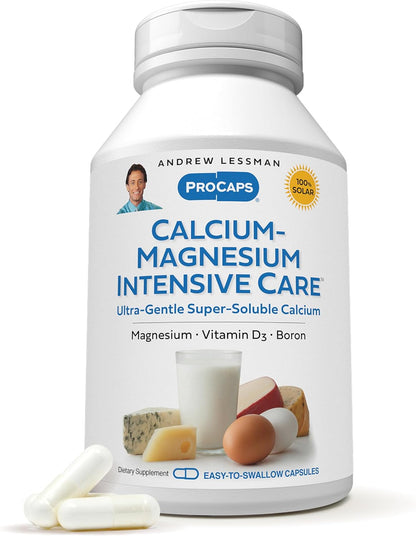 Andrew Lessman ProCaps Calcium Magnesium Intensive Care, 600 Capsules | Highly soluble calcium and magnesium formula that's gentle on sensitive stomachs while supporting bones, muscles and nerves.
