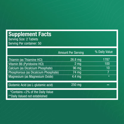 FITINA Brain Supplement with Vitamin B6 & Thiamine for Memory, Focus and Cognitive Support | High-Dose B Vitamins for Nervous System Brain Health, Daily Formula for Adults, 100 Tablets (1-Pack) FitinaBuy Supplements Australia