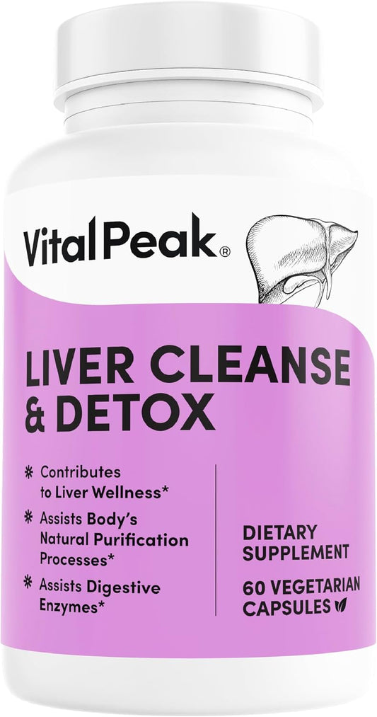 Liver Cleanse Detox & Repair Supplement with Milk Thistle, Turmeric, Beet Root, Ginger, Dandelion, Artichoke & Grape Seed Extract for Daily Liver Health - 60 Capsules | Milk Thistle Extract, Turmeric, Beet & Artichoke, Liver Support Supplement. 30 Days Su
