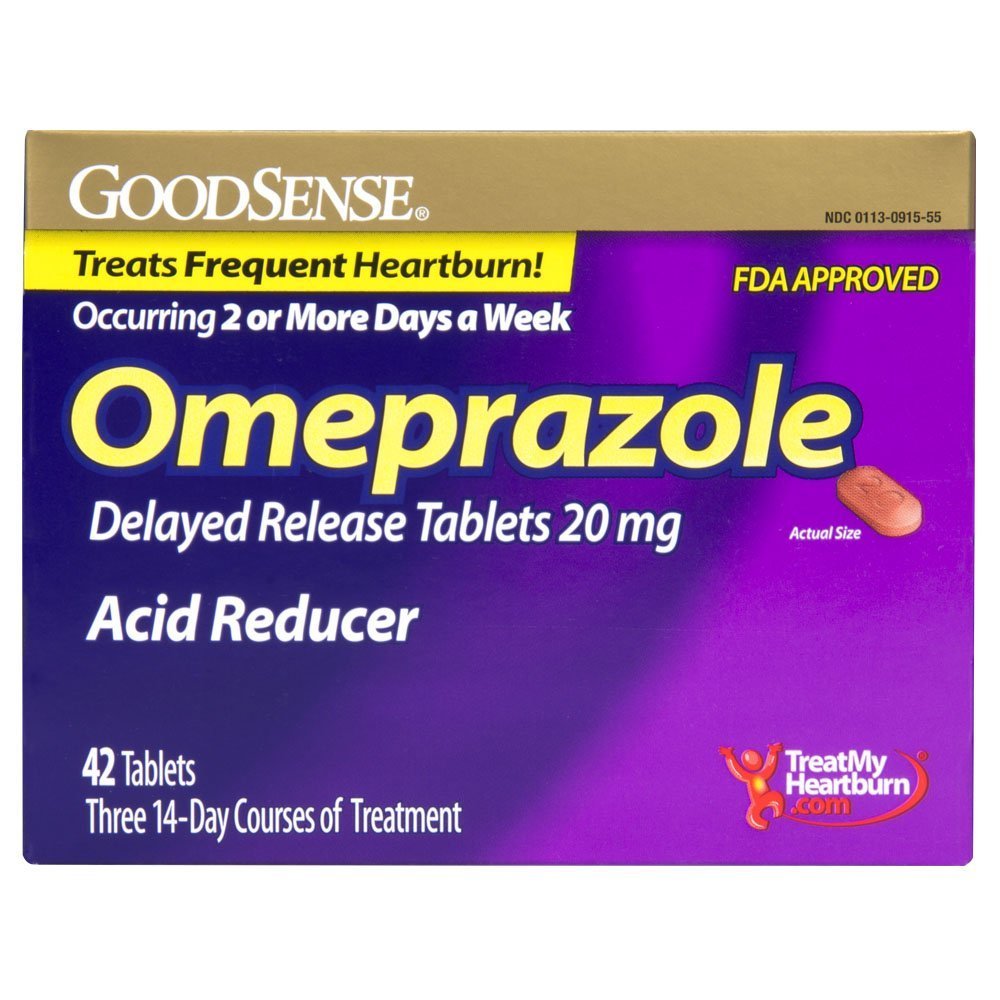 GoodSense Omeprazole Delayed Release Tablets, 20 mg, Acid Reducer for Heartburn, 42 Count GoodSense buy supplements Au