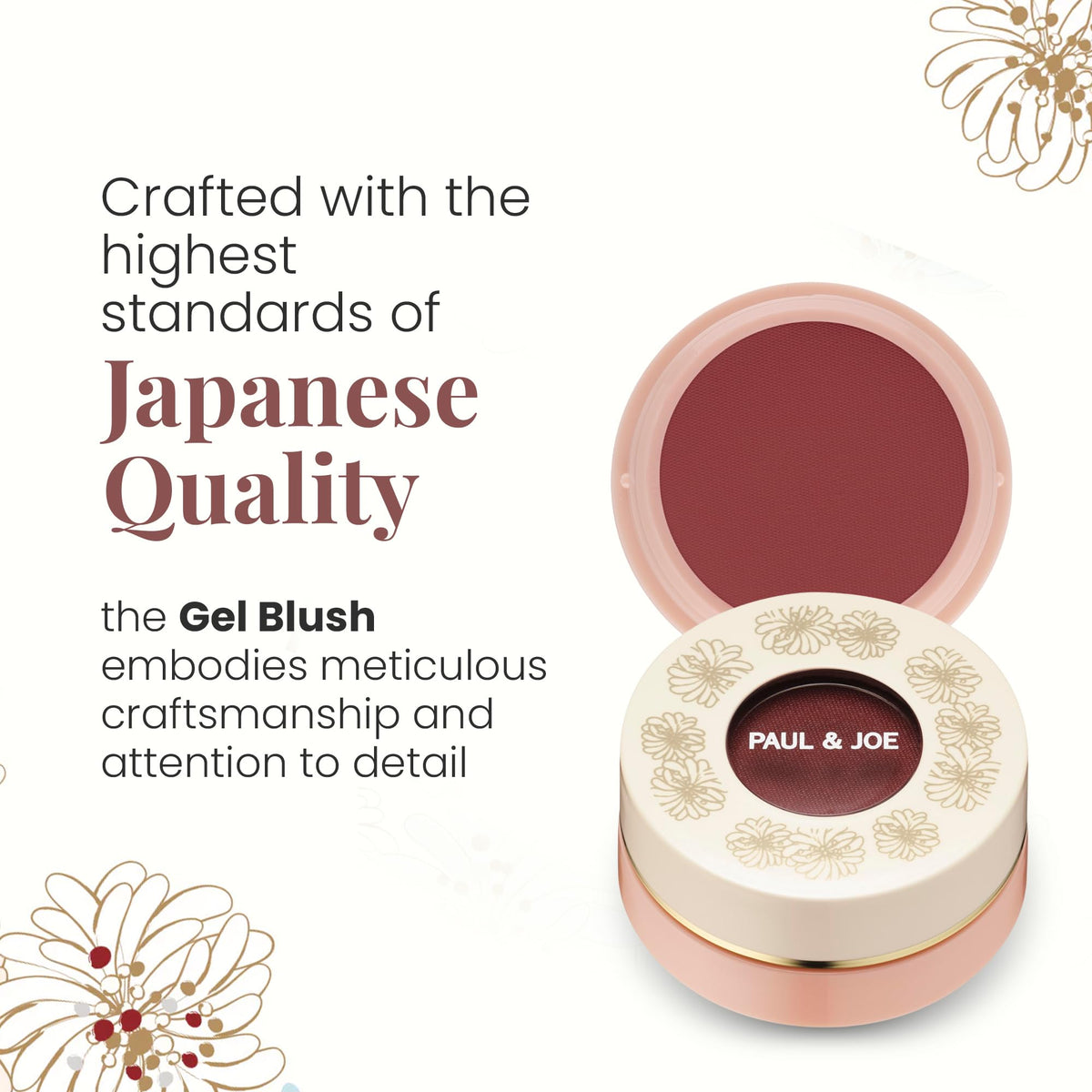 Paul & Joe Gel Blush, Bright and Buildable Blush Makeup, Water-Based Gel Makeup Blush with Hydrating Oils for Dewy, Radiant Finish, Garnet and Wine Red Cheek Tint, 05 Sommeliere, 0.71 oz Paul & JoeBuy Supplements Australia