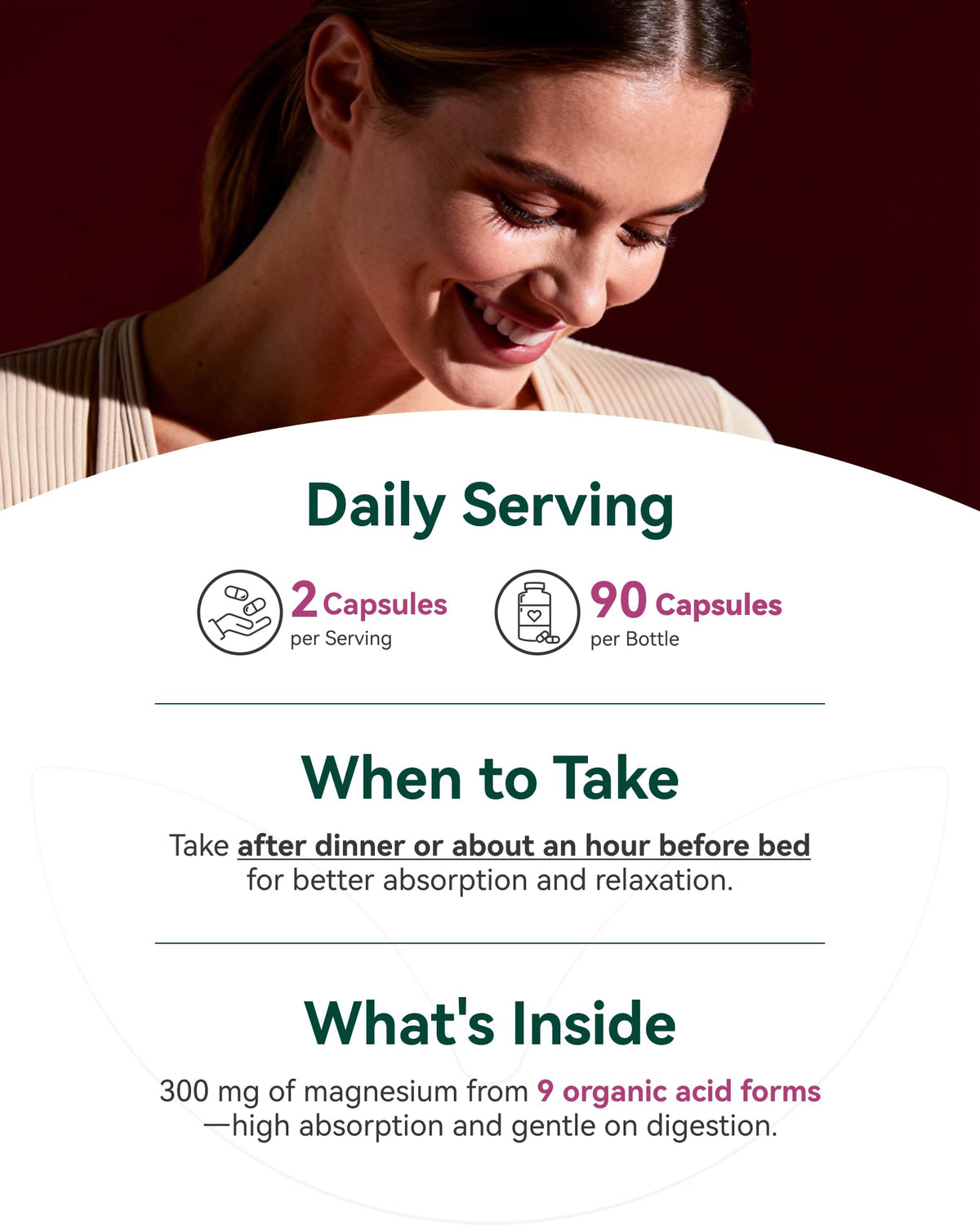 9-in-1 Magnesium Complex, 300mg Magnesium from 9 Organic Forms, Glycinate, Citrate, Malate, High Absorption for Sleep & Relaxation, Energy & Muscle Support, 90 Capsules Inner Brightness buy supplements Au