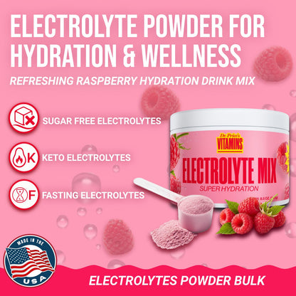 Dr. Price's Vitamins Electrolytes Powder Packets, Lemon Lime, 30 Pack | Electrolyte Mix, Hydration, No Sugar, Sodium, Potassium & 72+ Trace Minerals, Keto Friendly, Made in USA, Doctor-Formulated