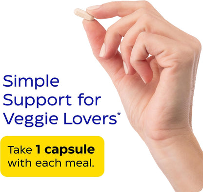 Enzymedica BeanAssist - Digestive Enzyme Supplement for Women & Men, Alpha Galactosidase Enzyme for Digestion & Gut Health Support, Helps Reduce Gas & Bloating, Fast-Acting, Vegan - 30 Caps