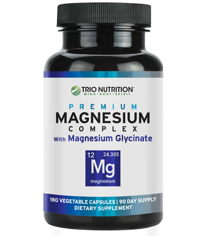Trio Nutrition Magnesium Complex supplement bottle on a white background