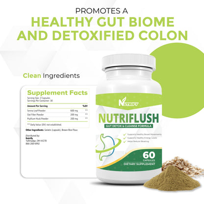 NutriFlush - Powerful Colon Support & Gut Cleanse Formula, High Absorption, GMO Free, Made in USA Generic buy supplements Au