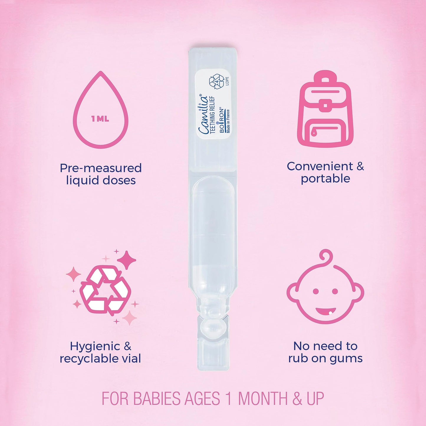 Boiron Camilia Teething Drops for Daytime and Nighttime Relief of Painful or Swollen Gums and Irritability in Babies - 30 Count Boiron buy supplements Au