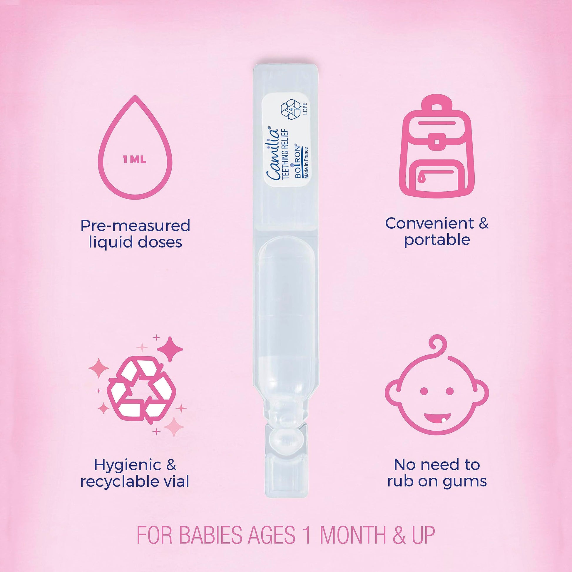 Boiron Camilia Teething Drops for Daytime and Nighttime Relief of Painful or Swollen Gums and Irritability in Babies - 30 Count Boiron buy supplements Au