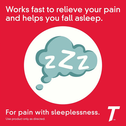 Tylenol PM Extra Strength Nighttime Pain Reliever & Sleep Aid Caplets, Fast, Strong Pain Relief, 500 mg Acetaminophen & 25 mg Diphenhydramine HCl, Non-Habit Forming Medicine for Aches & Cramps, 100 Ct TylenolBuy Supplements Australia