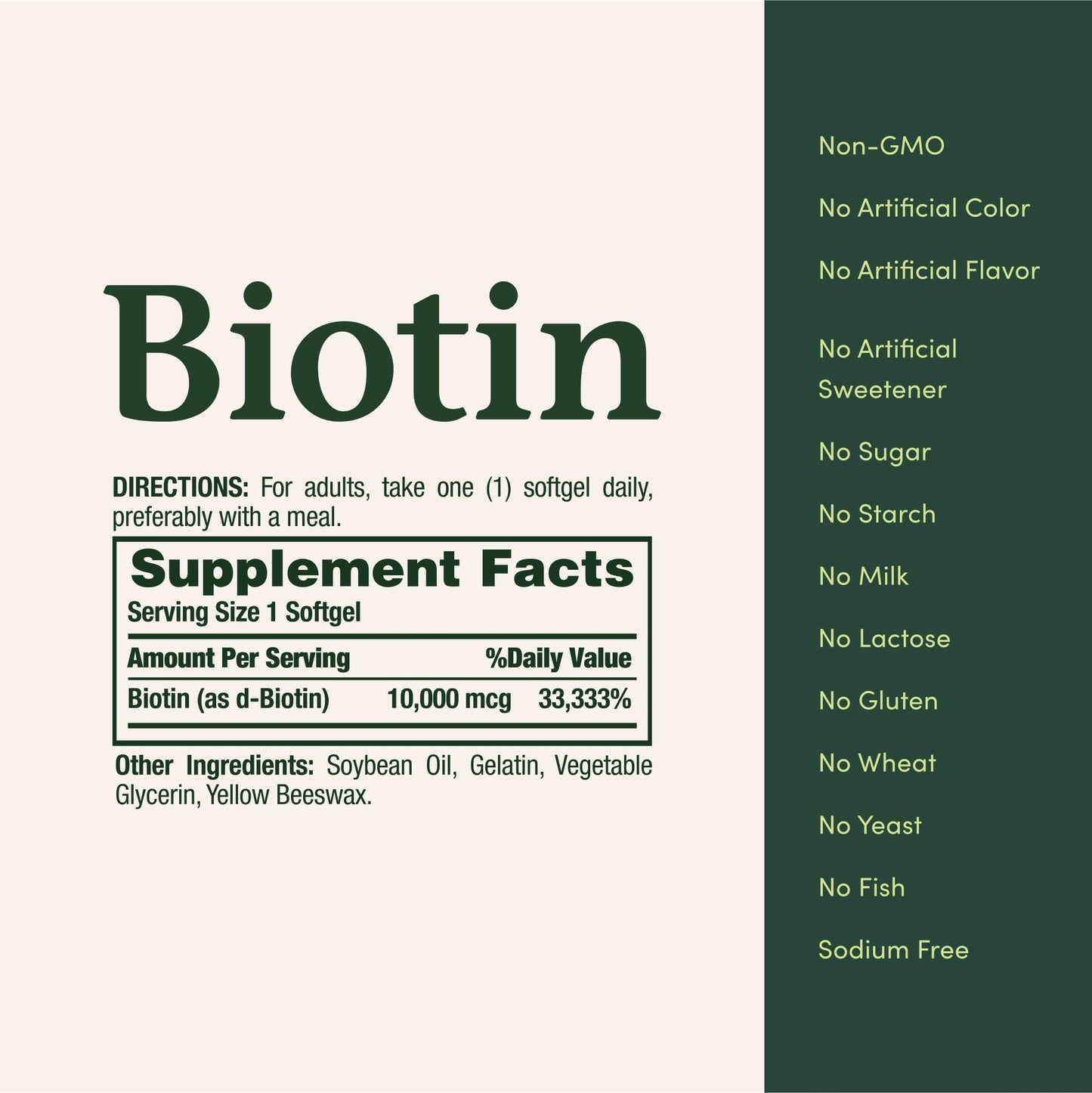 Nature's Bounty Biotin 10,000 mcg, 250 Rapid Release Softgels