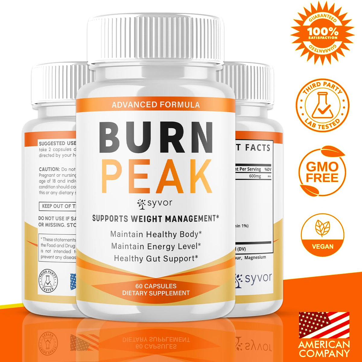 (3 Pack) Burn Peak Capsules, Official Burnpeak Pink Salt Pills with All Natural Ingredients, Advanced BurnPeak Health Supplement with Premium Vitamins for Active Lifestyle Support (180 Capsules) SyvorBuy Supplements Australia