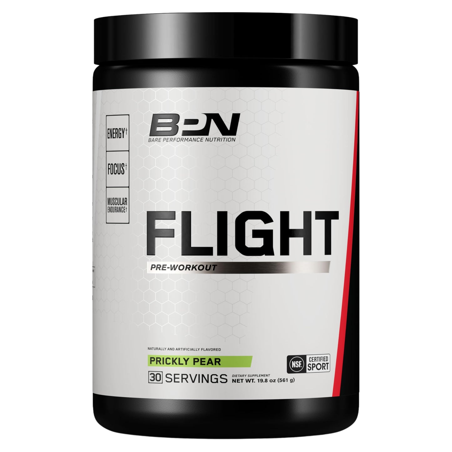 Bare Performance Nutrition BPN Flight Pre Workout, Supports Energy and Mental Focus, Improved Endurance & Muscle Pumps with CarnoSyn® Beta Alanine, Blue Raspberry, 30 Servings