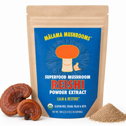 8-Mushroom Extract Powder by Malama, Organic Body Mushroom Blend Featuring Lion's Mane, Reishi, Cordyceps, Chaga, Turkey Tail, Superfood Adaptogenic - PrimeBioHealth - canada supplements