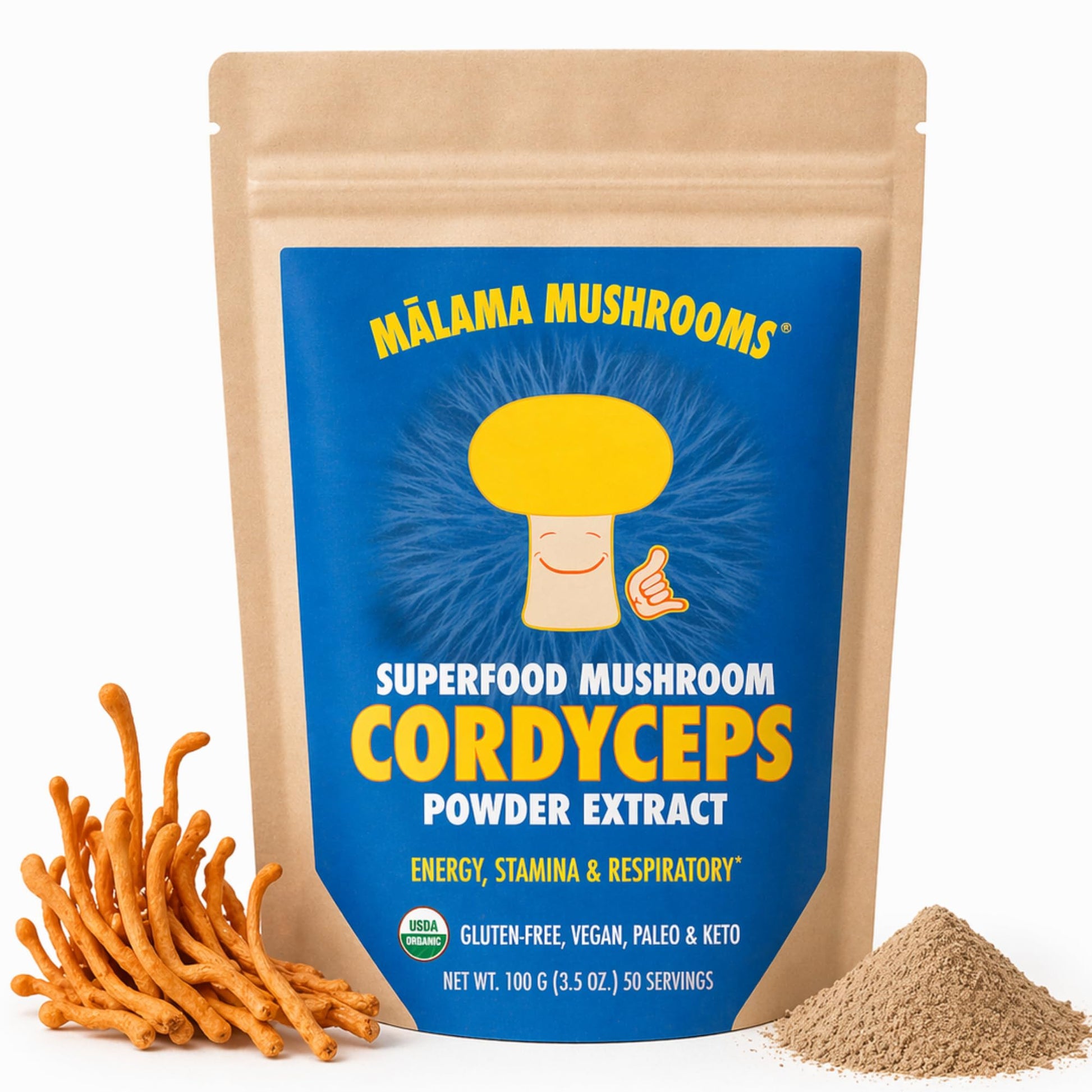8-Mushroom Extract Powder by Malama, Organic Body Mushroom Blend Featuring Lion's Mane, Reishi, Cordyceps, Chaga, Turkey Tail, Superfood Adaptogenic - PrimeBioHealth - canada supplements