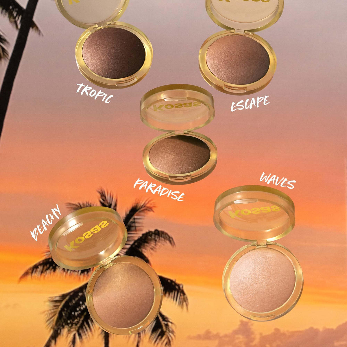 Kosas Sun Show Glowy Warmth Baked Bronzer - Contouring Powder for Cheekbones, Nose & Jawline - Enriched with Concentrated Fatty Acids - Talc-Free, Vegan & Hypoallergenic - Tropic Kosas buy supplements Au