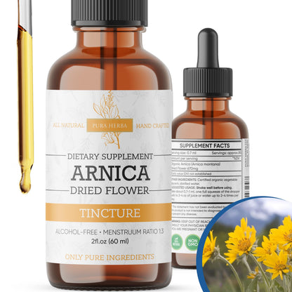 Pura Herba Arnica Liquid Extract – Alcohol-Free, Vegan, Supports Muscle Recovery & Joint Comfort, Fast-Absorbing Tincture, Made in USA – 2 Fl Oz Pura HerbaBuy Supplements Australia