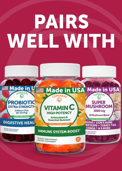 Lunakai Cranberry Gummies for Women 1500mg (50:1 Extract) with D-Mannose 200mg - Daily Cranberry Supplement for Urinary Tract Health & Bladder Support, Non-GMO – Made in Australia – 60ct