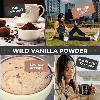 Wild Foods Pink Himalayan Salt (16oz) and Vanilla Bean Powder (1oz) Bundle for Cooking and Baking
