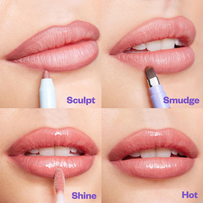 Kosas Hotliner Retractable Lip Liner Pencil with Built-In Brush & Sharpener - Easy Contouring, Hydrating, Long-Lasting- Pigmented Creamy Texture for Plumping Lips - Hyaluronic Acid & Konjac - Infinite KosasBuy Supplements Australia