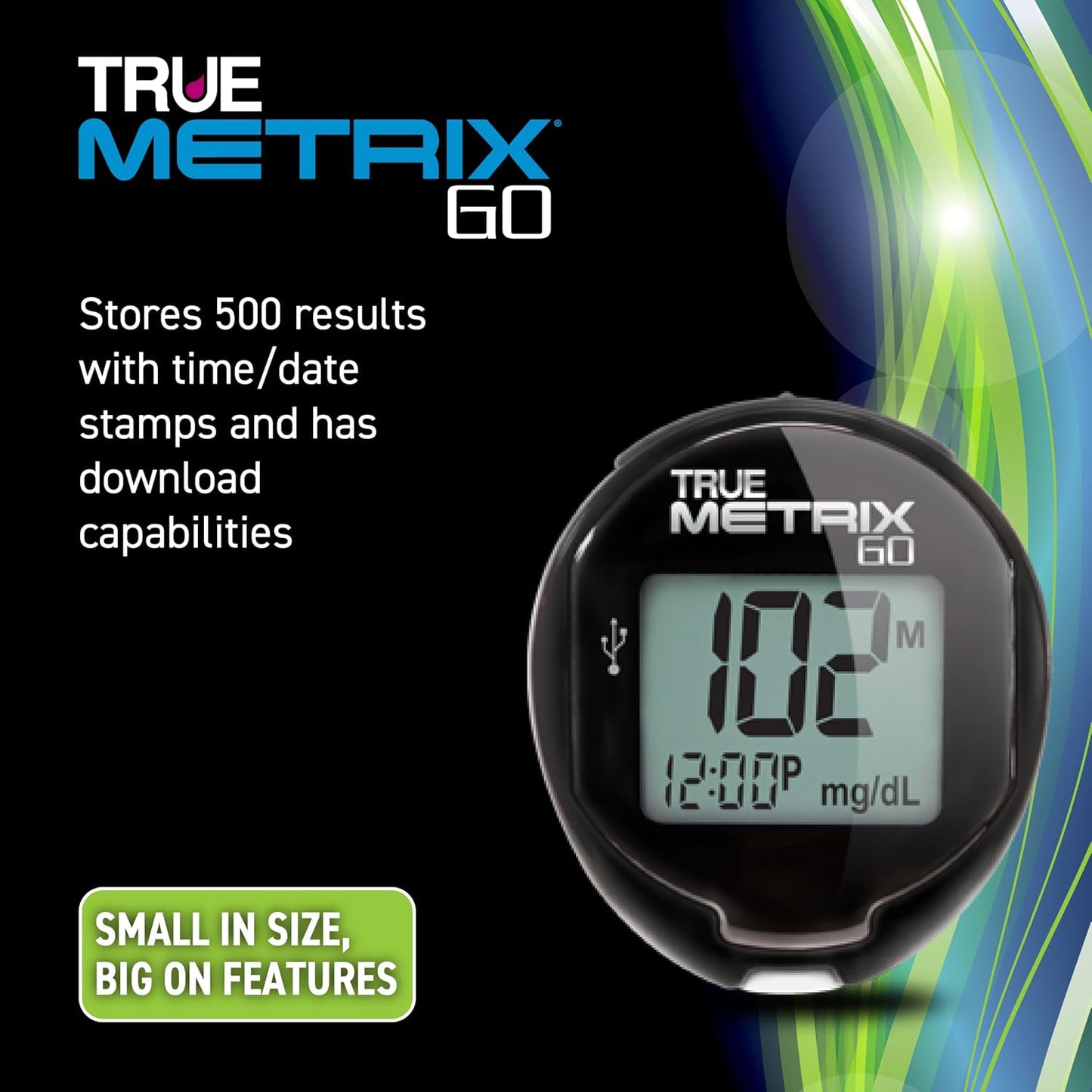 TRUE METRIX GO Meter Value Kit, Blood Glucose Monitor and Testing Supplies | Includes Blood Glucose Meter, Case, 50 Test Strips, Lancing Device - Fast, Easy Testing Supplies for Home Use and Travel