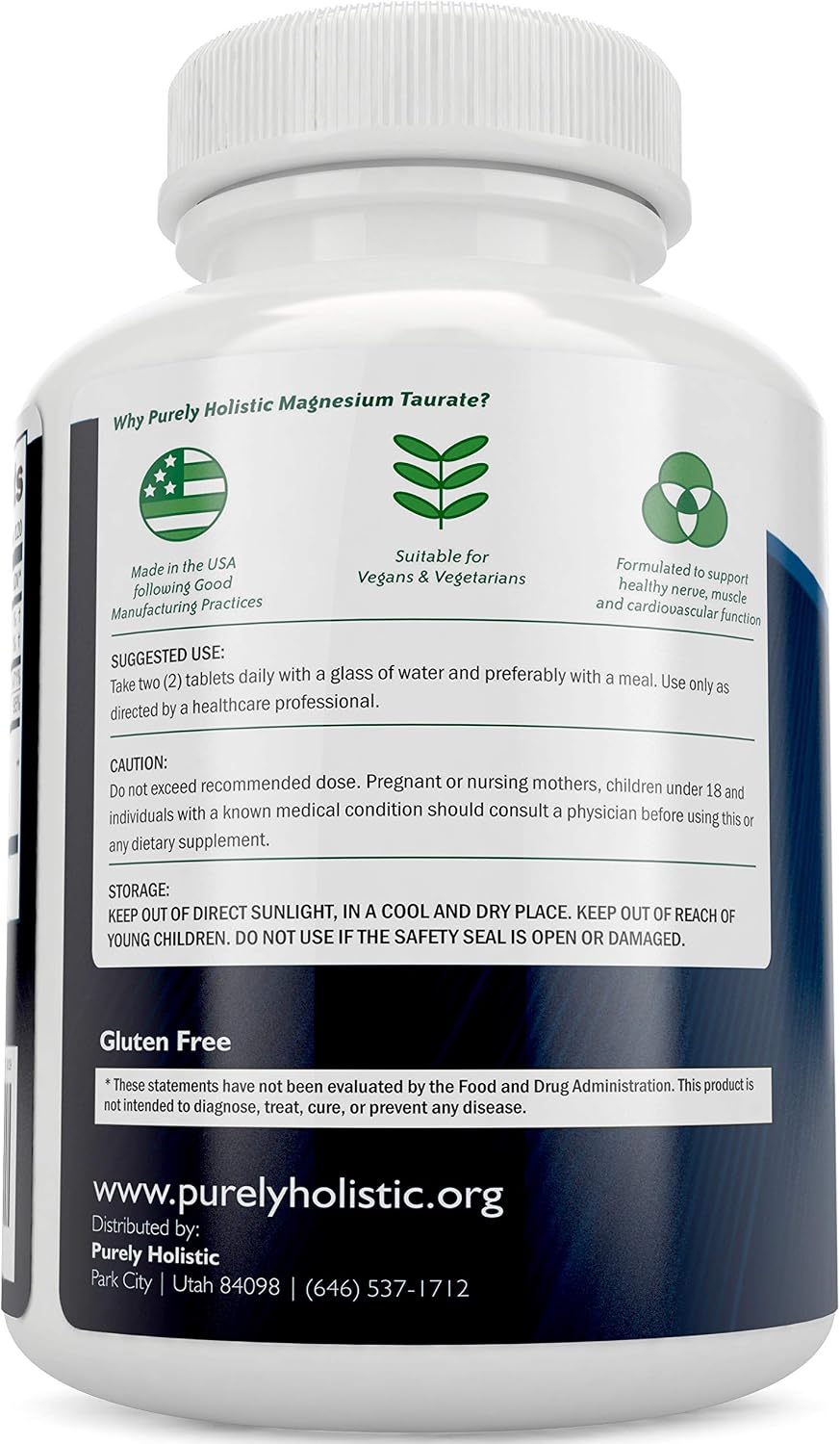 Magnesium Taurate 400mg + Magnesium Malate 400mg - Highly Bioavailable - High Absorption Bundle - 270 + 270 Vegetarian Tablets