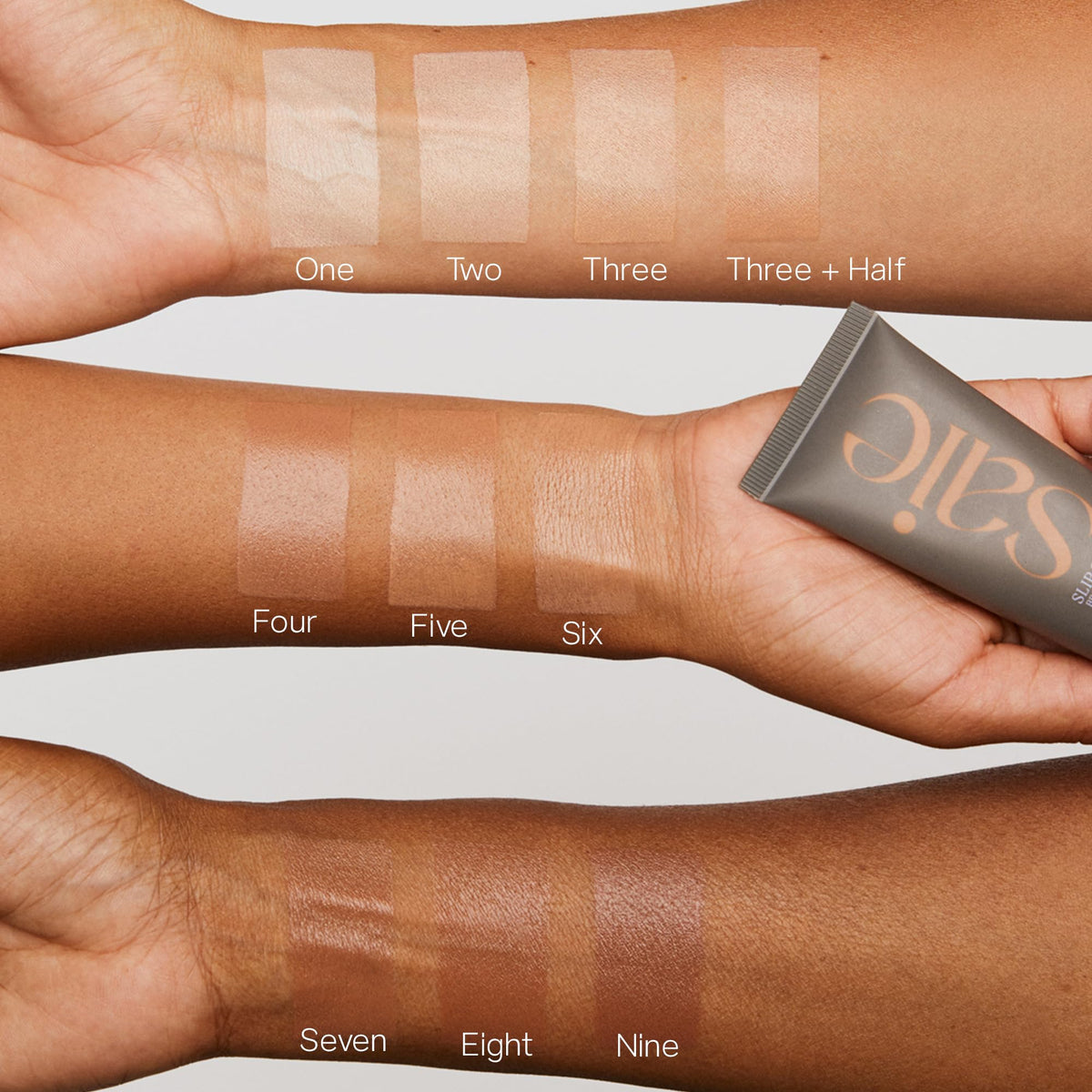 Saie Slip Tint Tinted Moisturizer with SPF 35 - Light Coverage, Glowy Skin Tint & Mineral Sunscreen for Face with Hydrating Hyaluronic Acid - Summer Makeup Essential - Shade Three + Half (1.35 oz) SaieBuy Supplements Australia