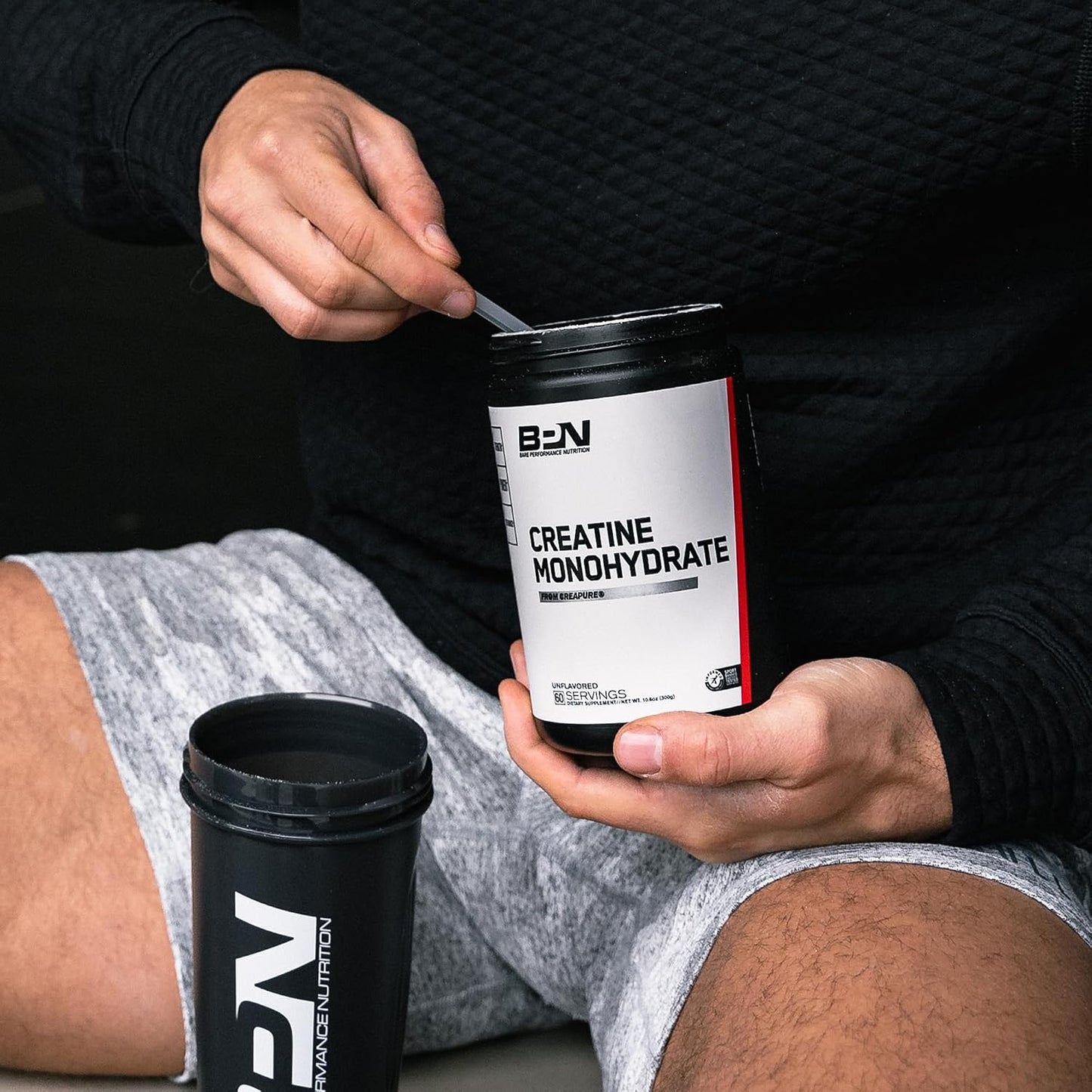 BARE PERFORMANCE NUTRITION, BPN Pure Creatine Monohydrate Powder by Creapure 2PACK, 5g of Creatine per Serving, Unflavored Creatine Powder, 90 Servings Total