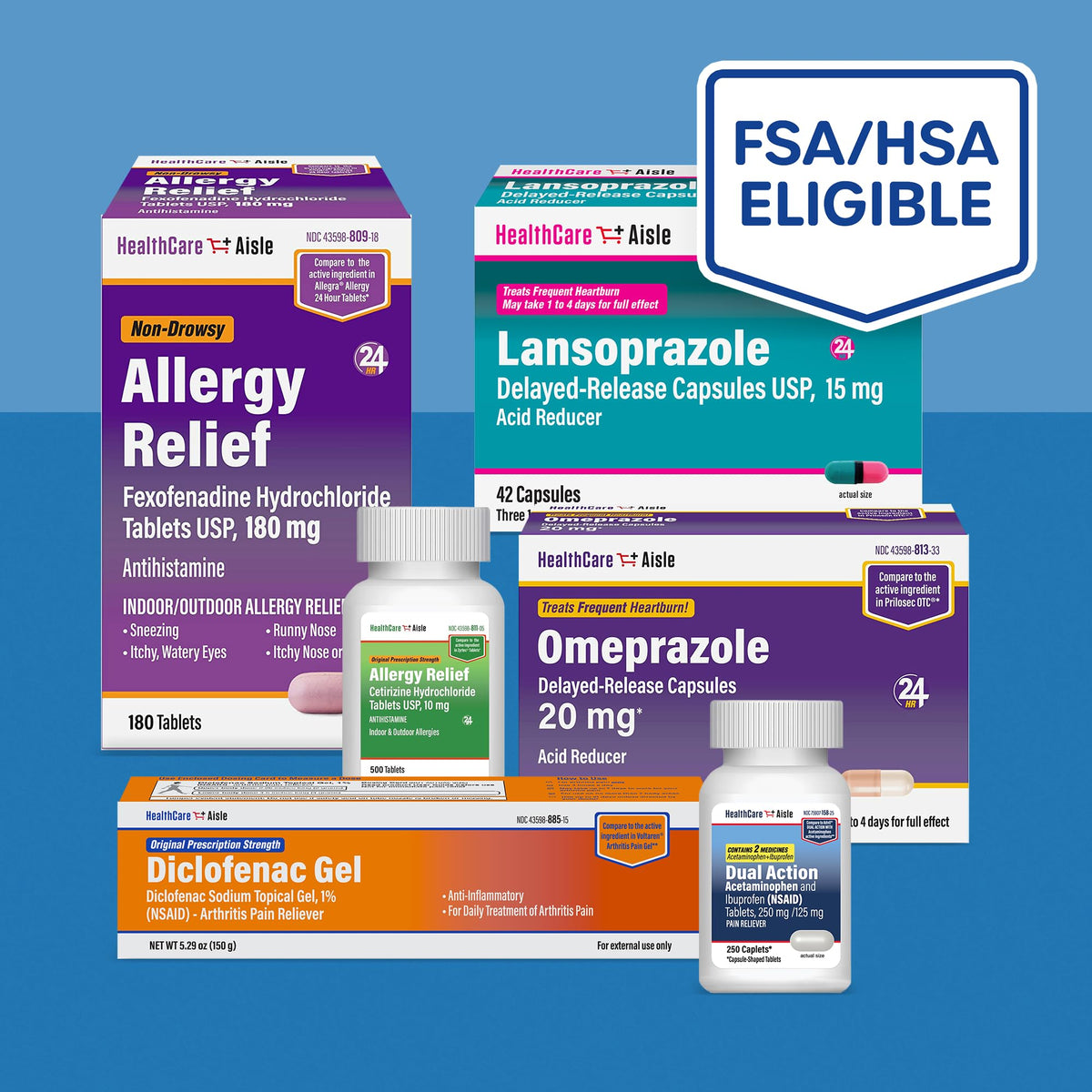 HealthCareAisle Omeprazole 20 mg - 42 Delayed-Release Tablets - Acid Reducer, Treats Frequent Heartburn HealthCareAisle buy supplements Au